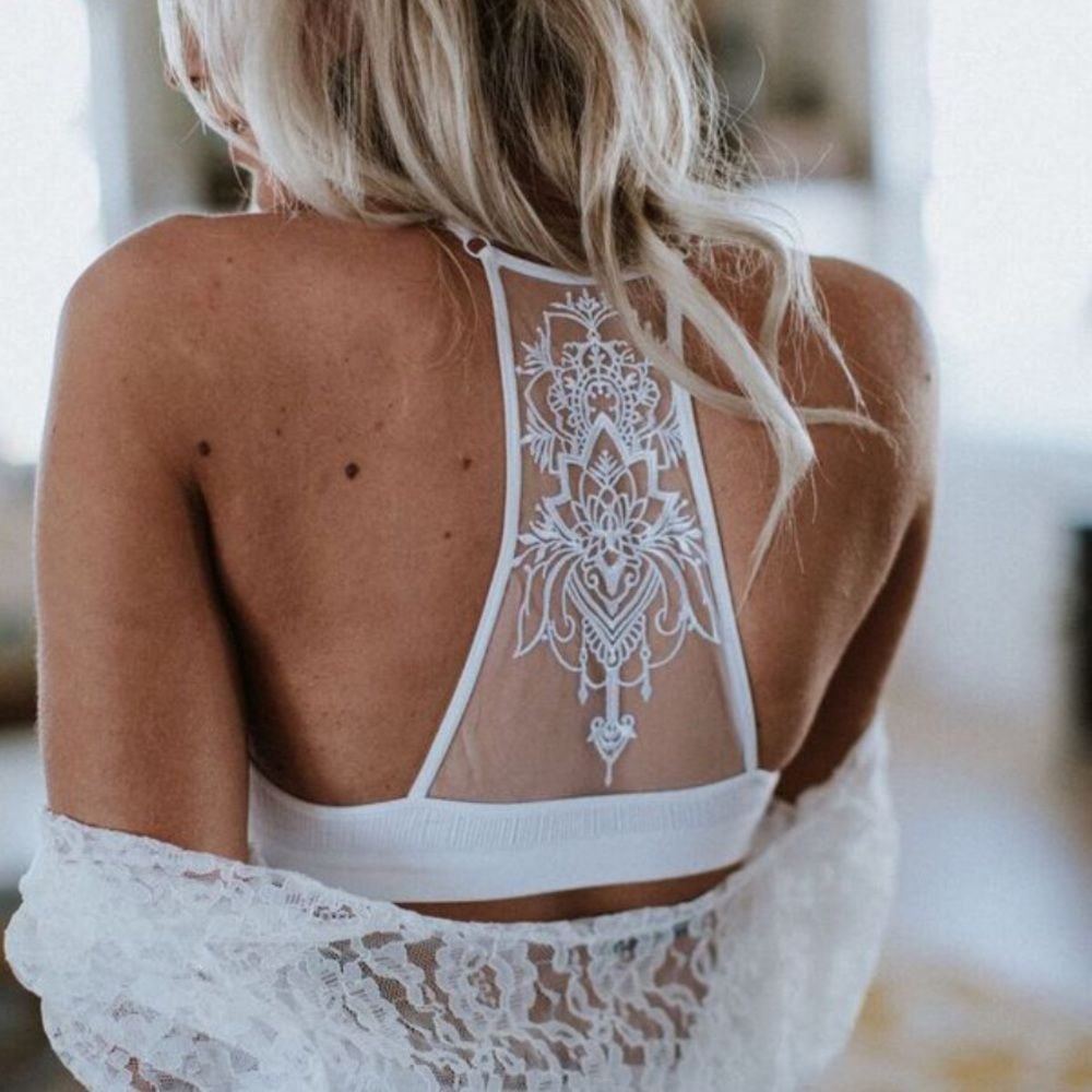 Tattoo White Bralette